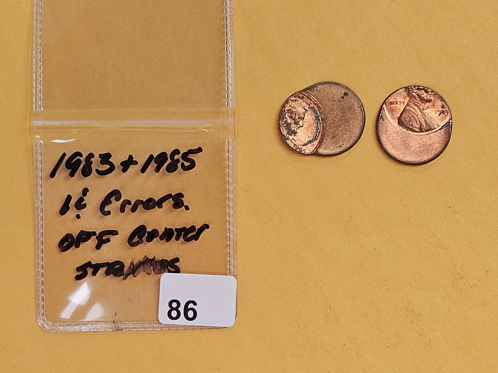 MINT ERRORS! Two Brilliant Uncirculated red Lincoln Cents - 2