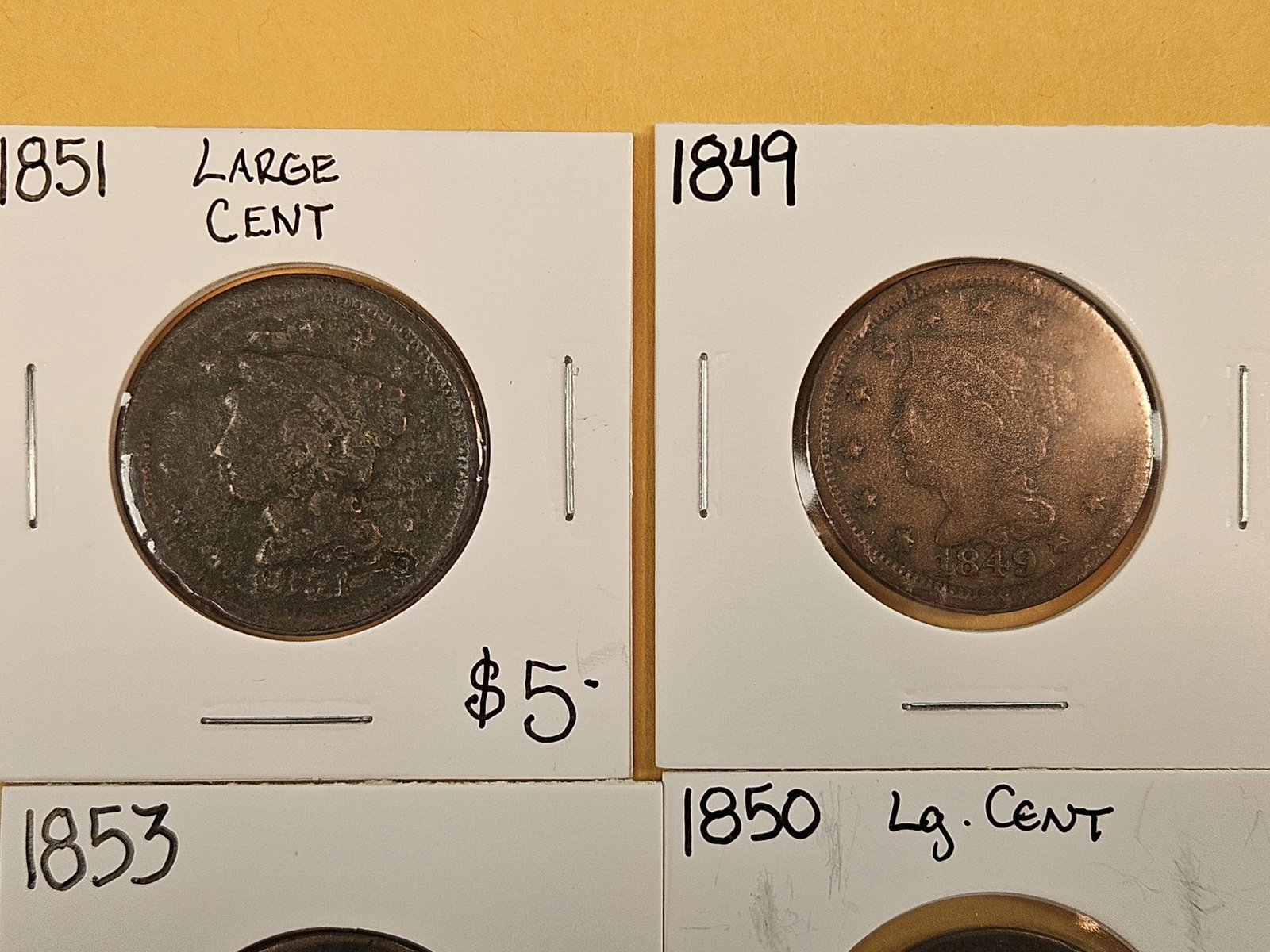 Five Braided hair Large Cents - 2