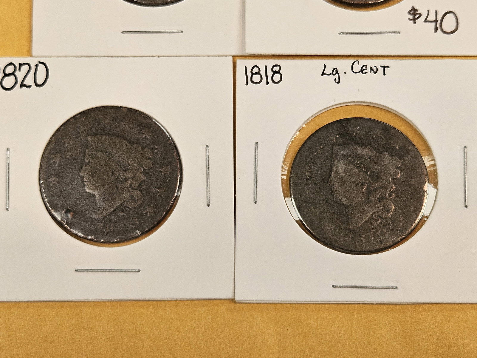 Five Draped Bust and Coronet Head Large Cents - 3