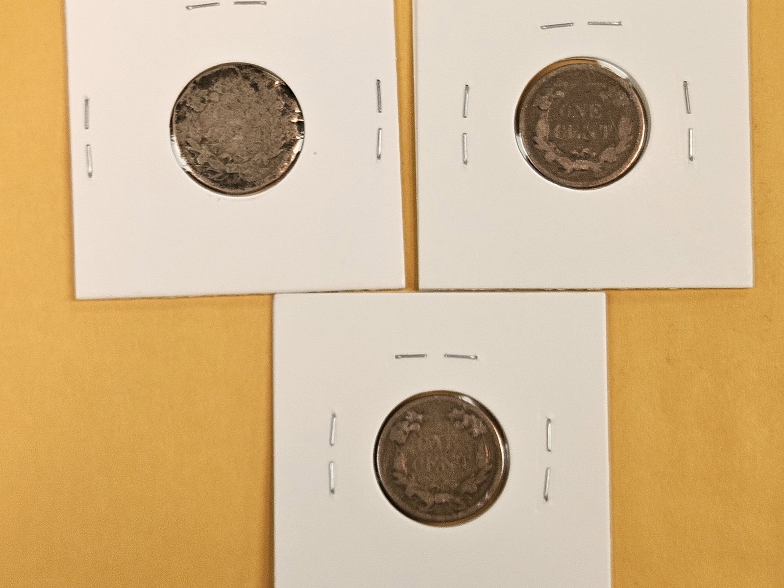 Three 1858 Flying eagle Cents - 5