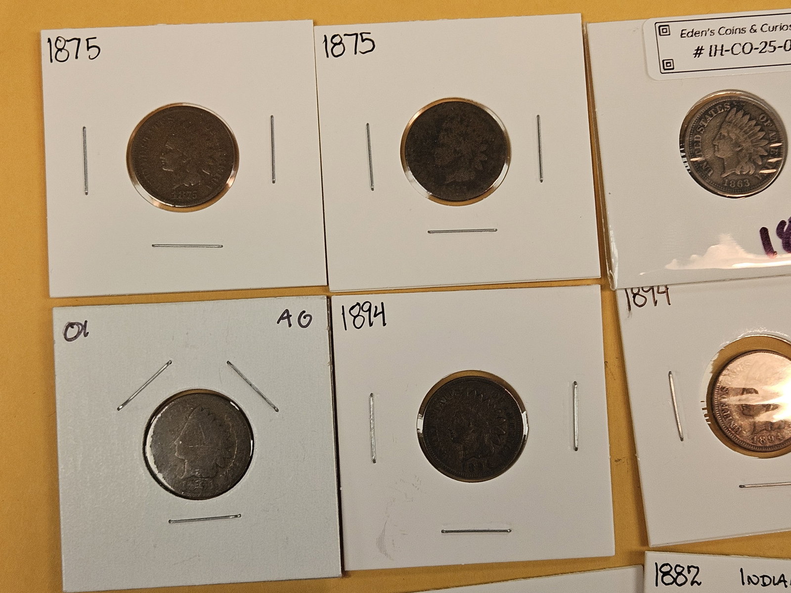 Seventeen mixed Indian Cents - 2