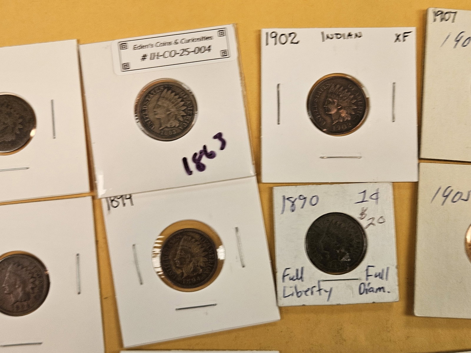 Seventeen mixed Indian Cents - 3