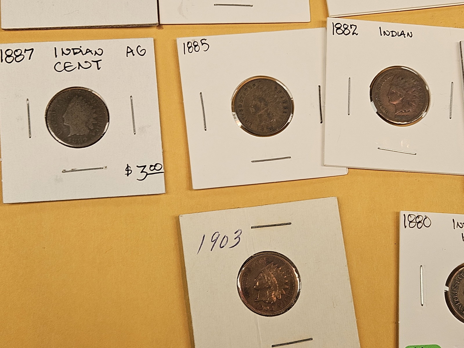 Seventeen mixed Indian Cents - 5