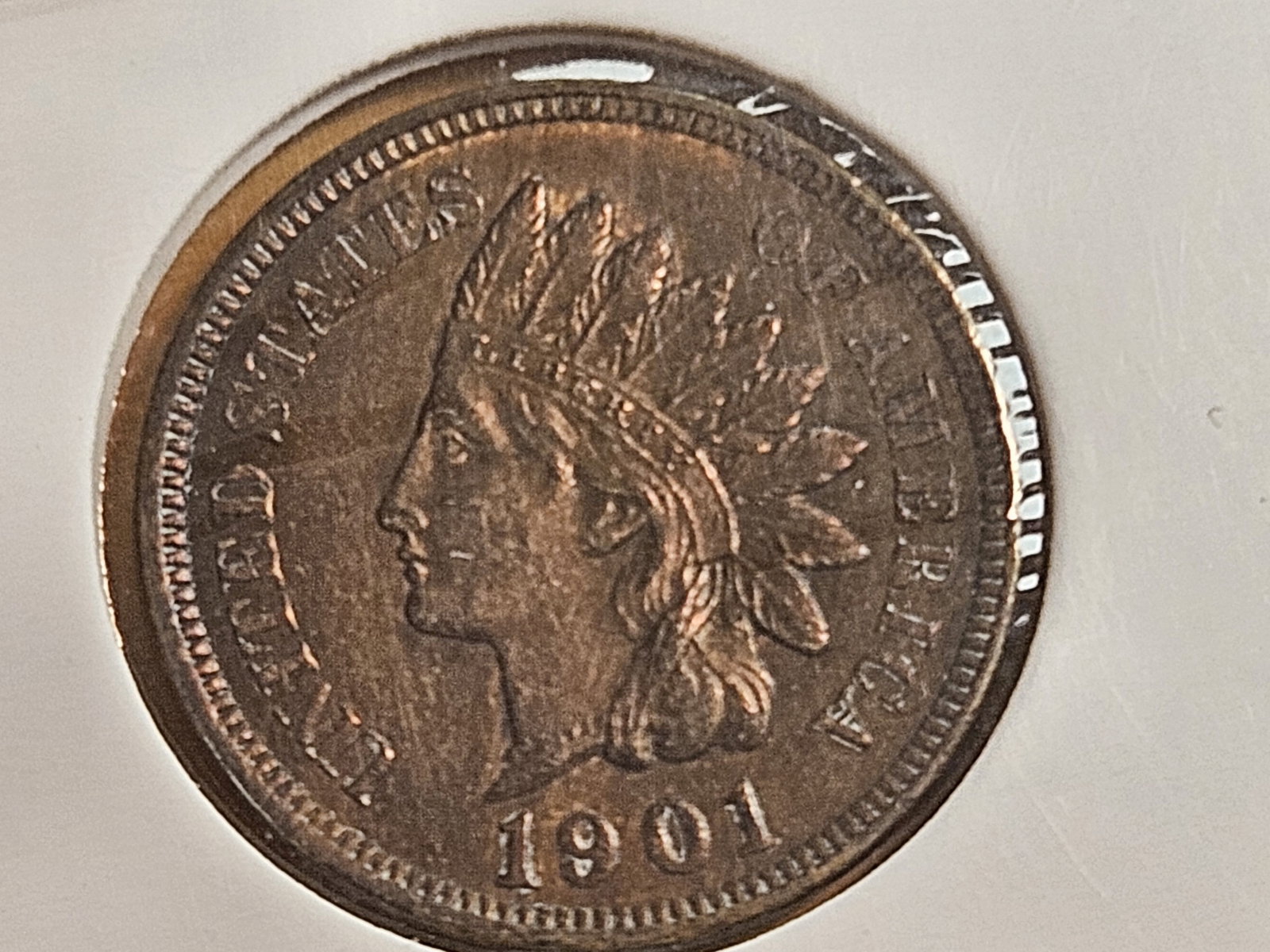Four nicer Indian cents in Extra Fine through Uncirculated Red-Brown - 2