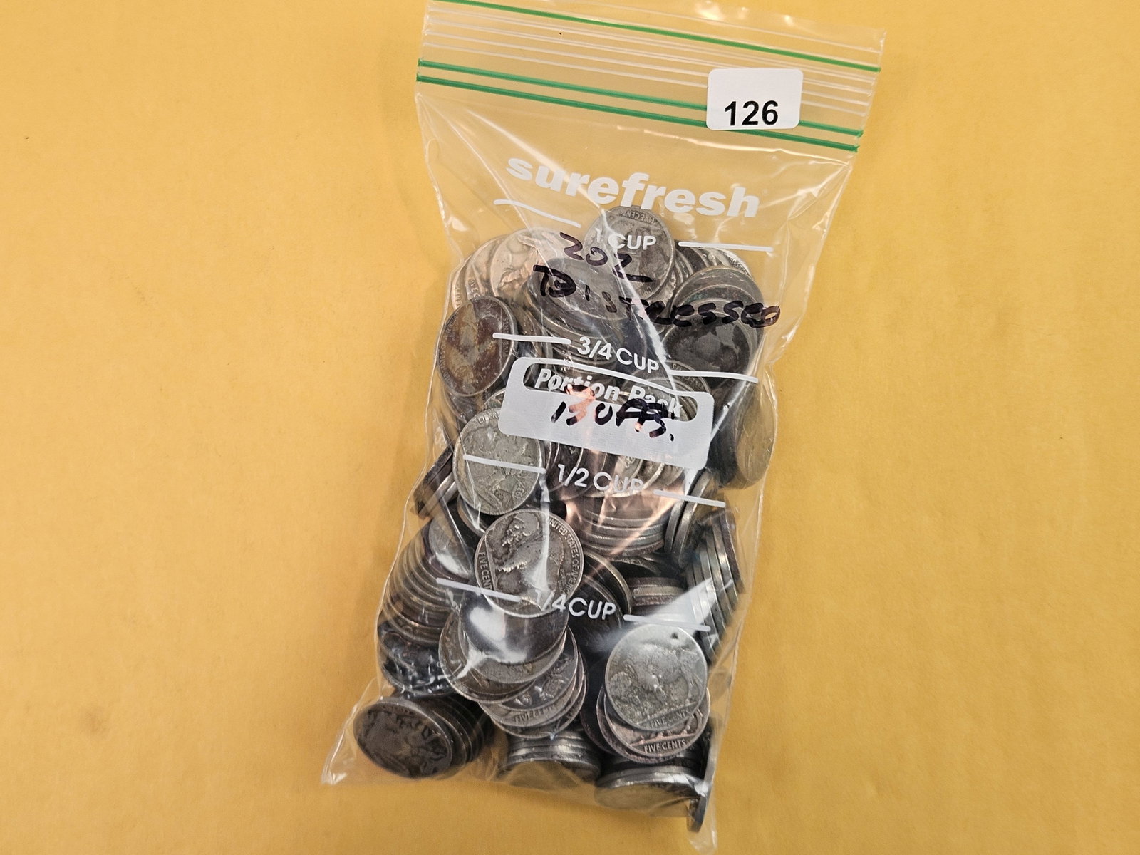TWO HUNDRED and Two Buffalo Nickels: Distressed
