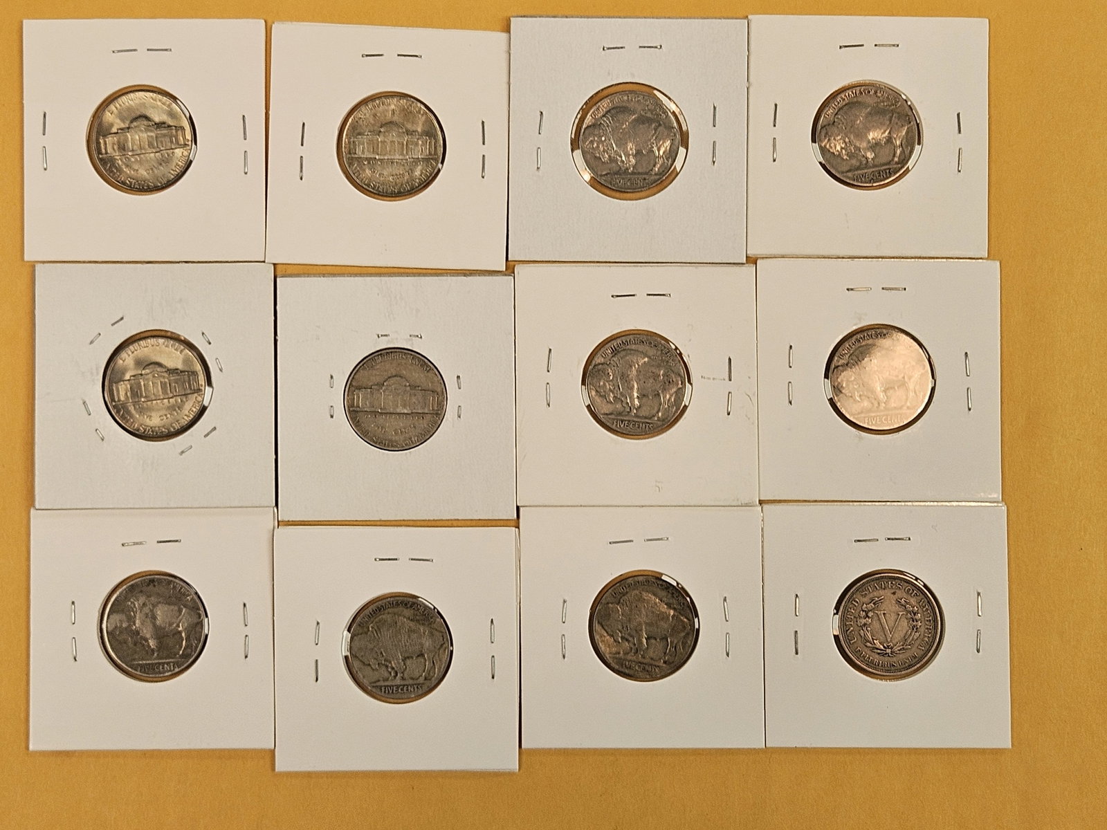 Twelve mixed, couple little better, nickels - 8