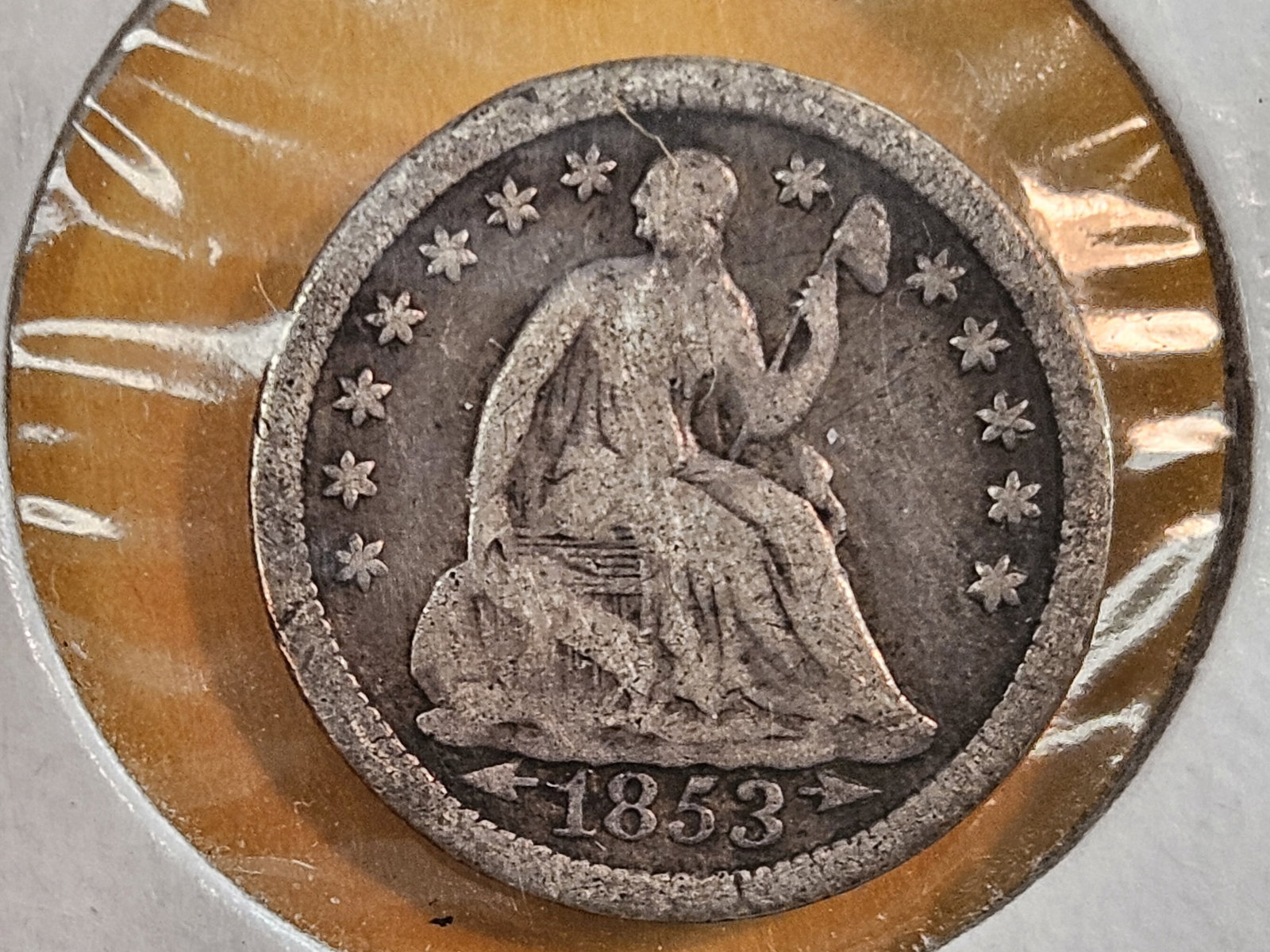 Three mixed Silver half Dimes in Fine to Very Fine - 4