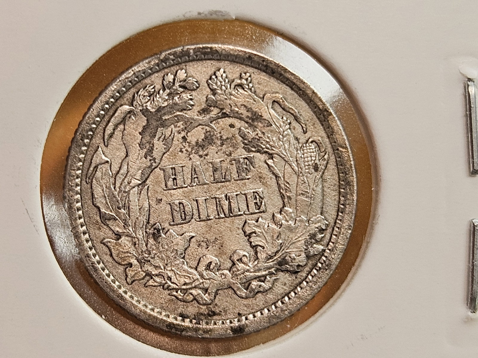 1872 Seated Liberty Silver Half Dime in About Uncirculated plus - 7