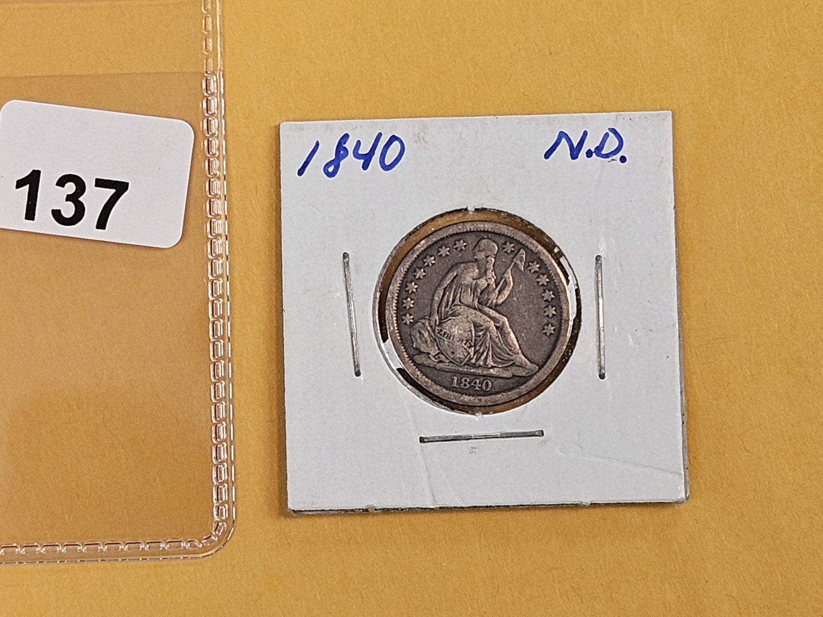 1840 Seated Liberty silver Dime in Very Fine plus - 2