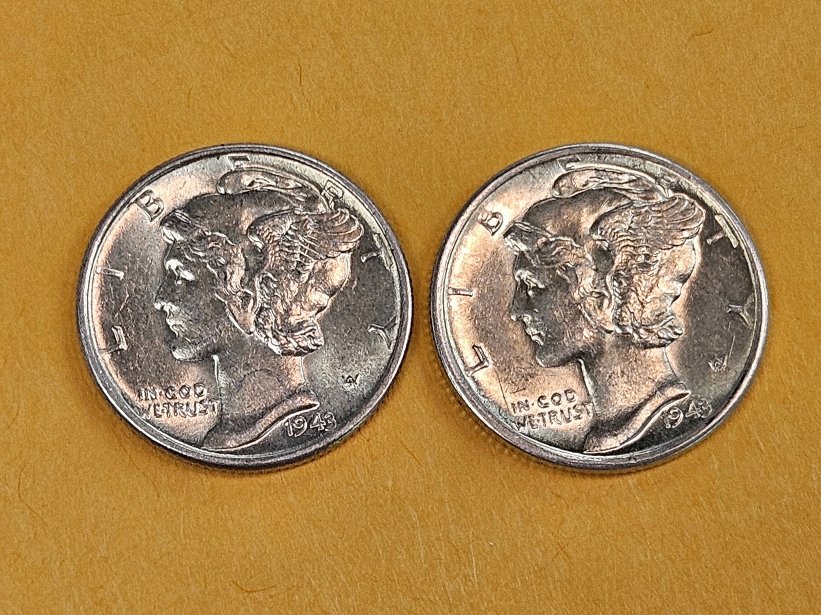 Two Choice Brilliant Uncirculated silver Mercury Dimes - 3