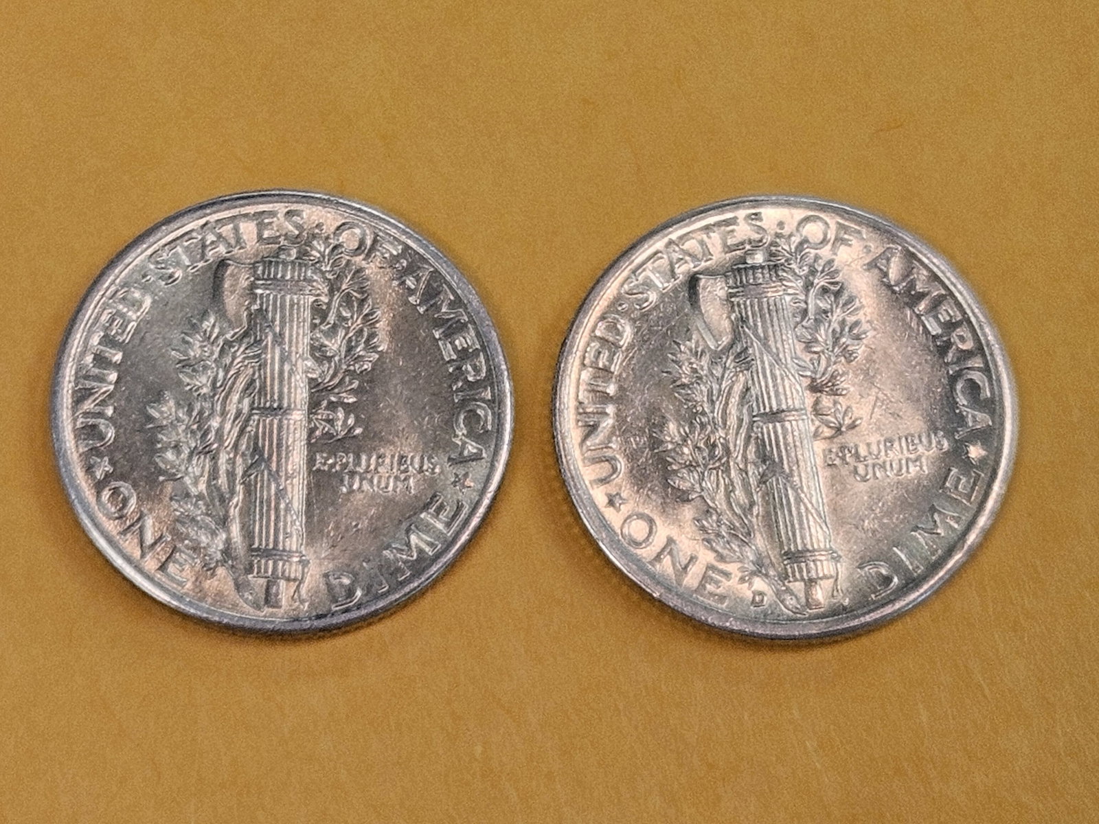 Two Choice Brilliant Uncirculated silver Mercury Dimes - 5