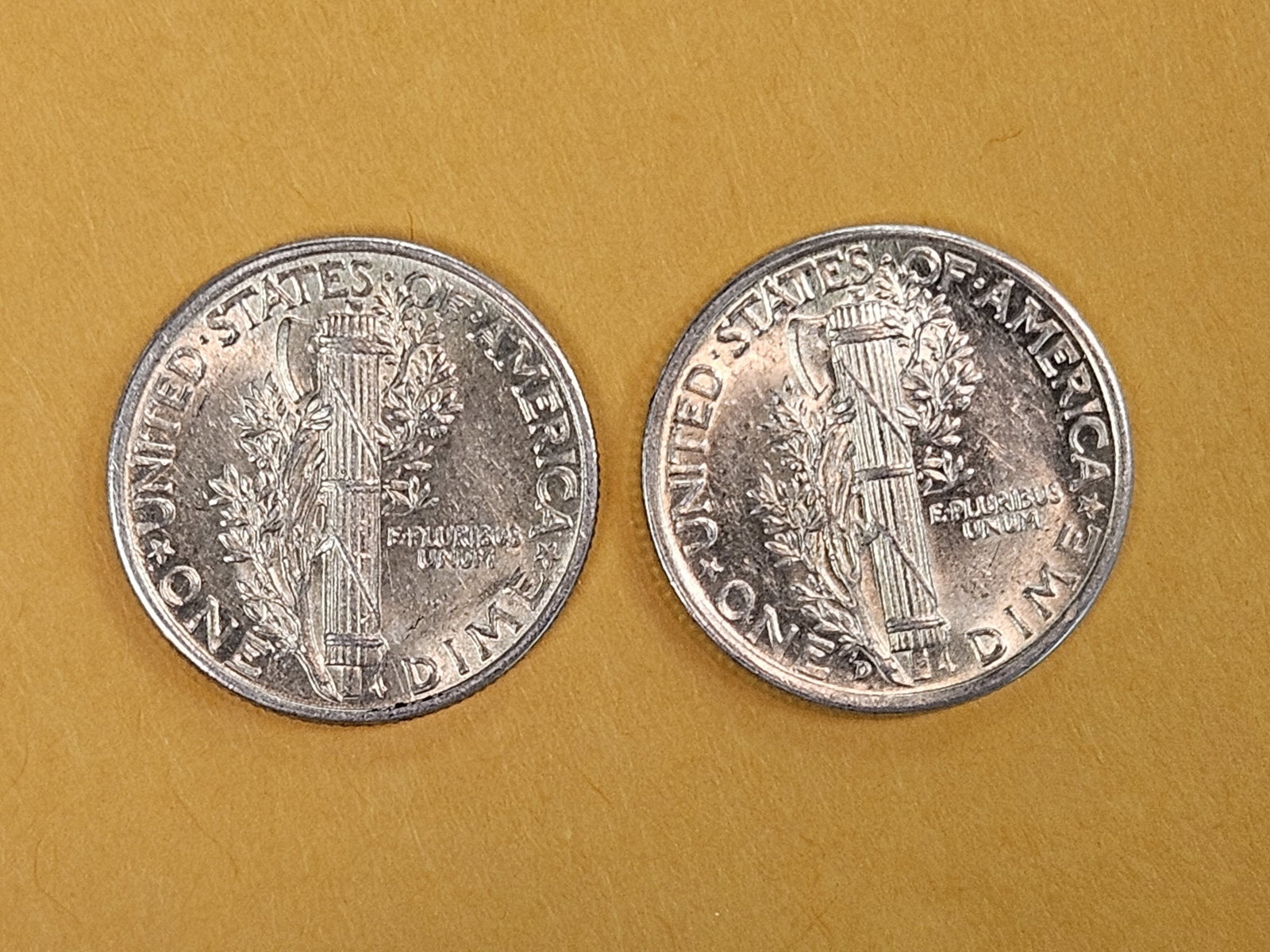 Two Choice Brilliant Uncirculated silver Mercury Dimes - 6