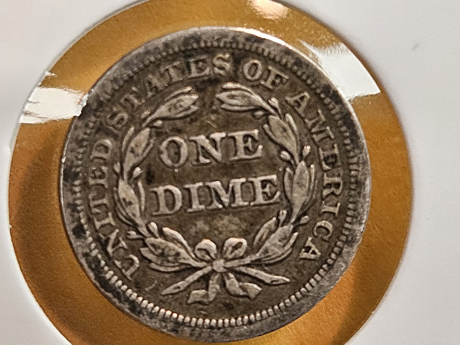 1845 Seated Liberty silver dime in Extra Fine plus - 5