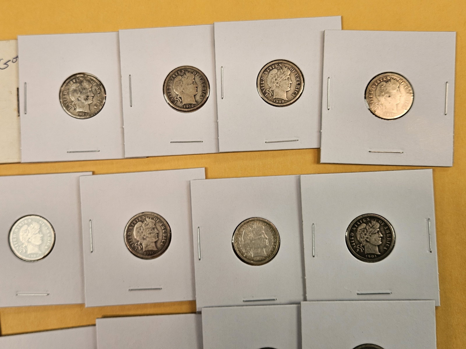 Twenty mixed, silver, Barber Dimes - 3