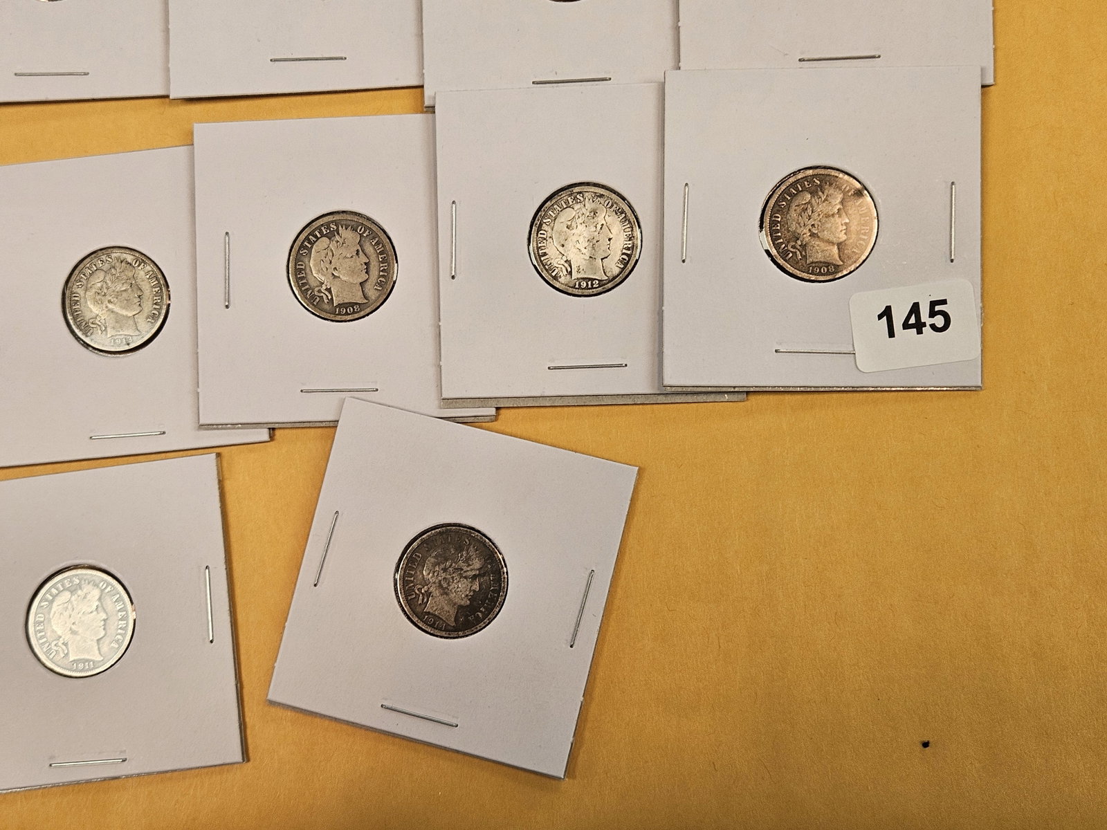 Twenty mixed, silver, Barber Dimes - 5