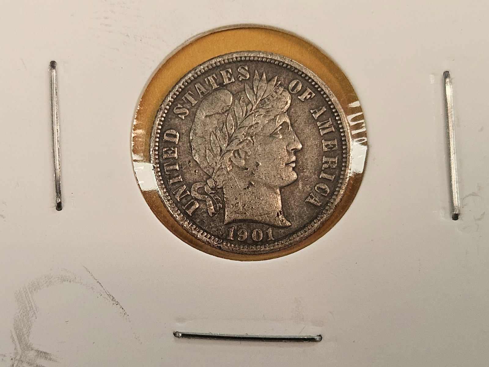 Six better grade Barber silver Dimes - 2