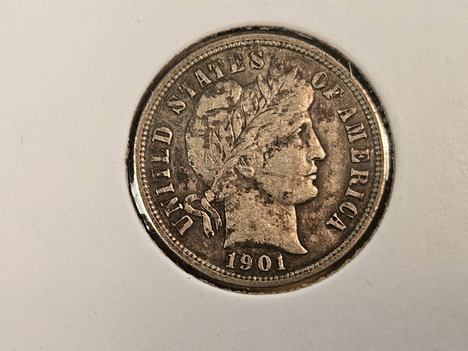 Six better grade Barber silver Dimes - 8