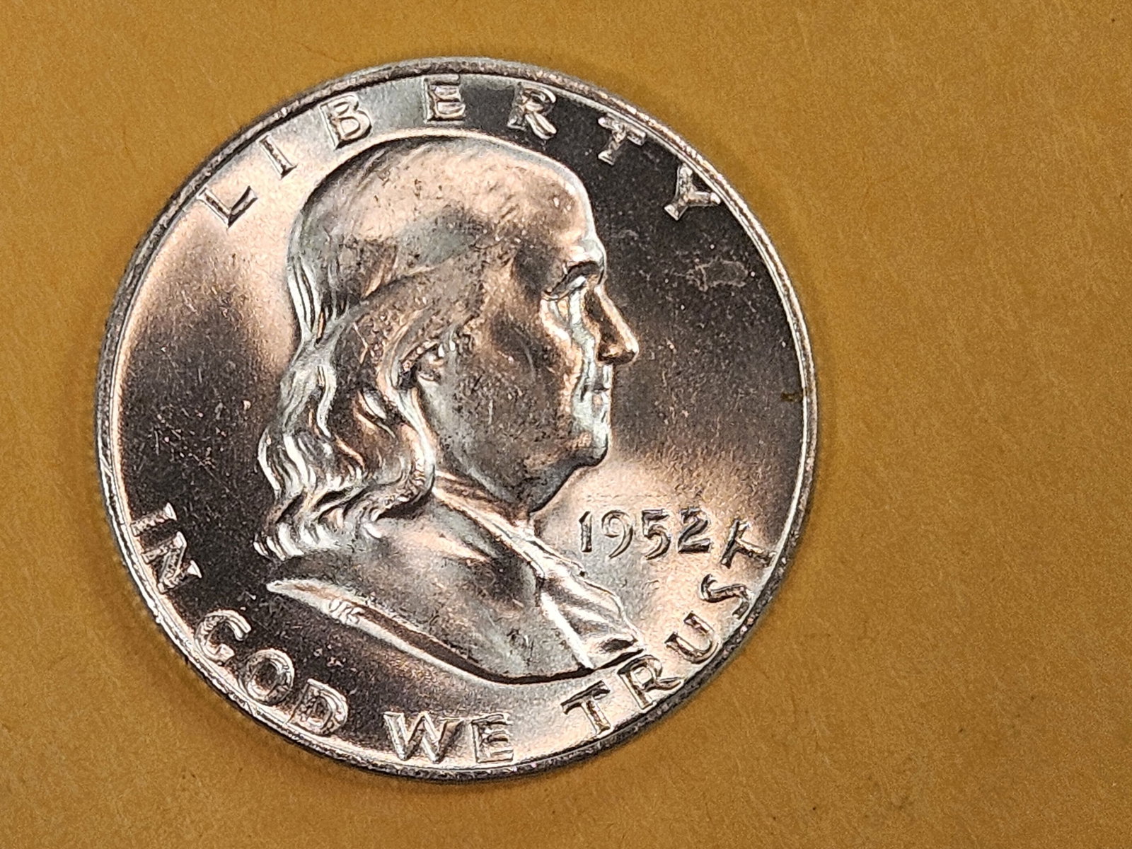 GEM Brilliant Uncirculated 1952-D Franklin Silver Half Dollar FBL - 4