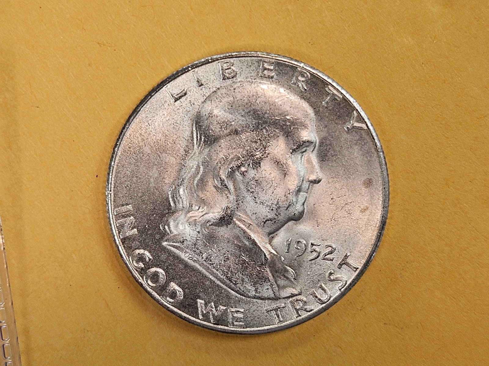 Very Choice Brilliant Uncirculated 1952-S Franklin Silver Half Dollar - 3