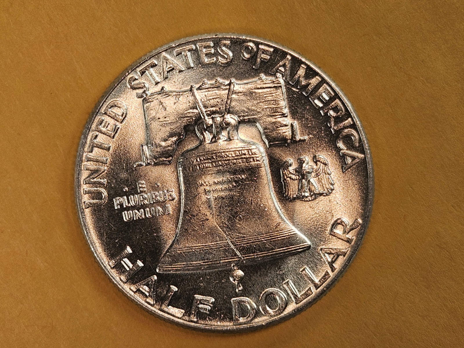 Choice Brilliant Uncirculated Plus 1949 Franklin Silver Half Dollar FBL - 5
