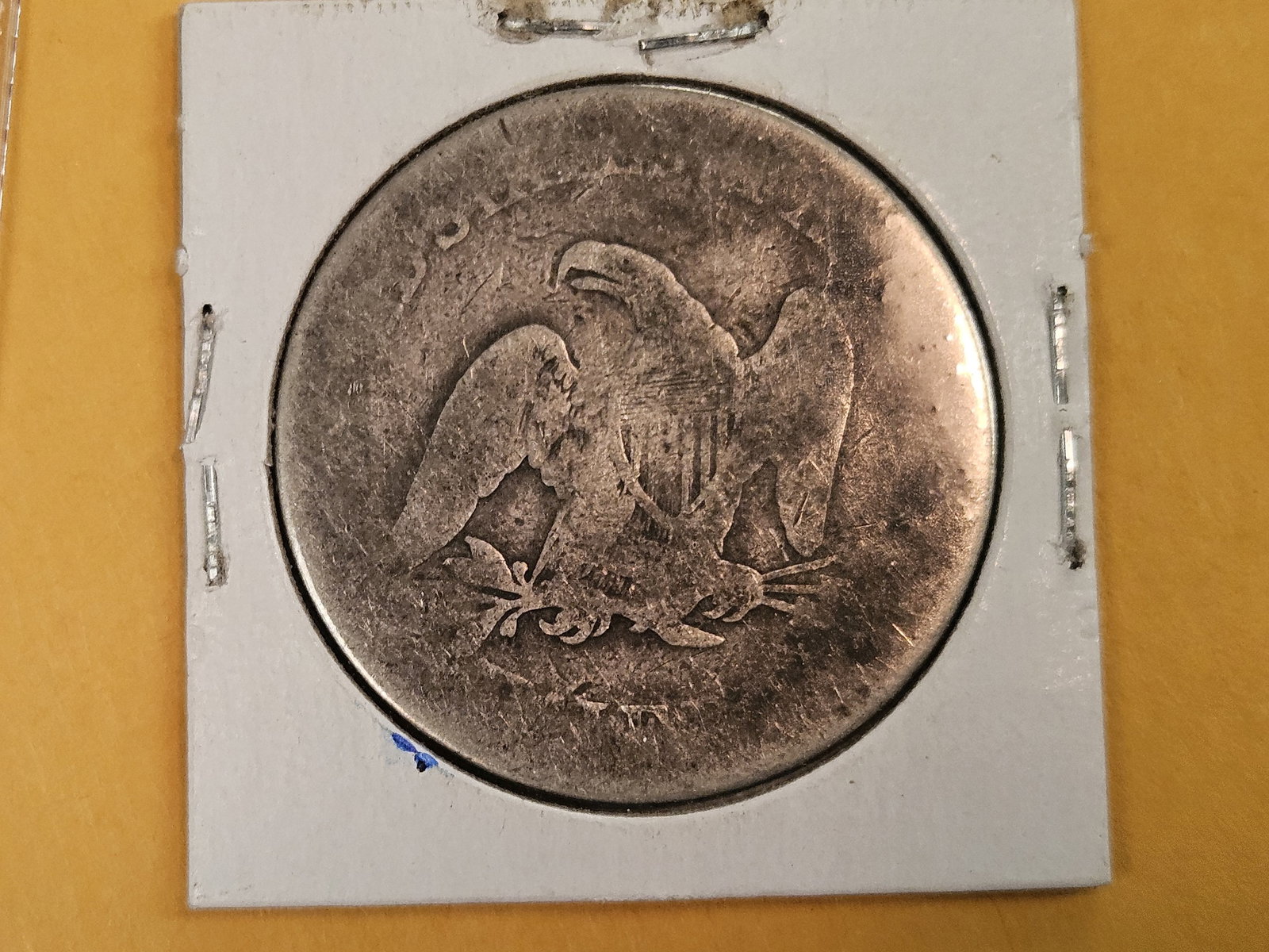 Semi-key 1865 Seated Libery silver Half Dollar - 3