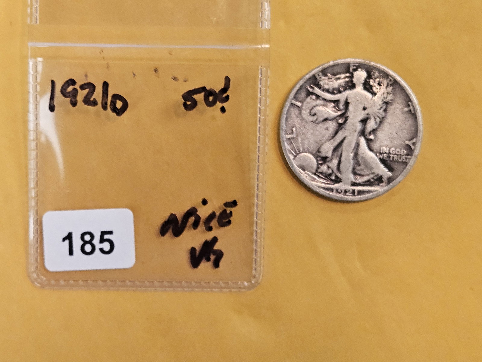 * KEY DATE * 1921-D Walking Liberty half Dollar in Very Good - 2