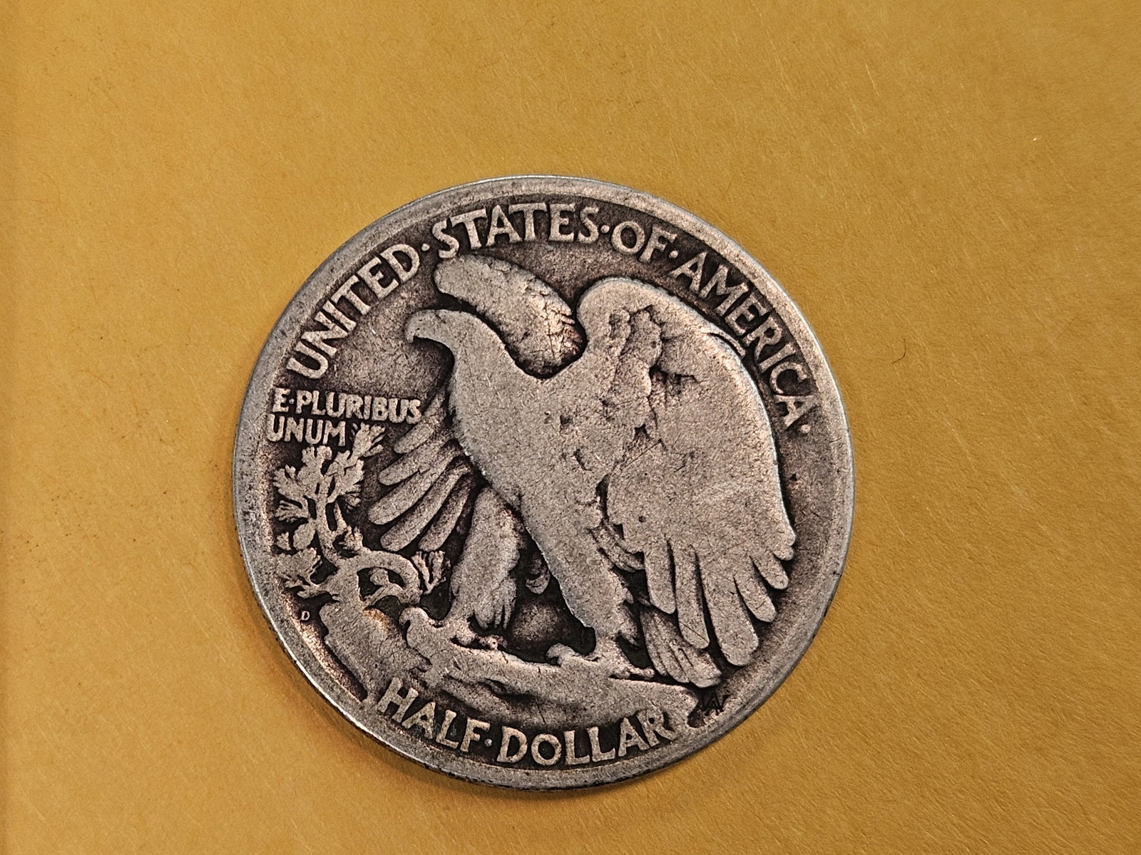 * KEY DATE * 1921-D Walking Liberty half Dollar in Very Good - 3