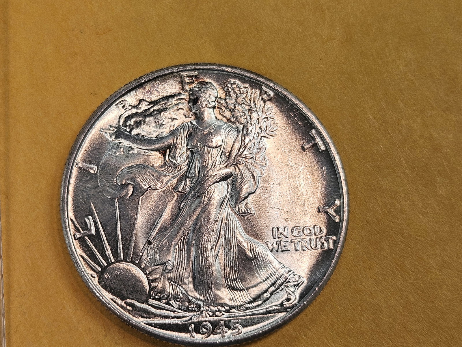 GEM Brilliant Uncirculated 1945 Walking Liberty Half Dollar - 4