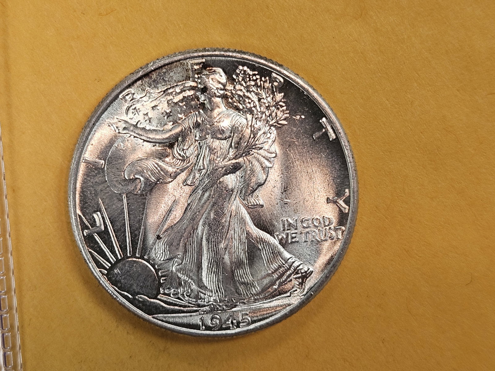 GEM Brilliant Uncirculated 1945 Walking Liberty Half Dollar - 5