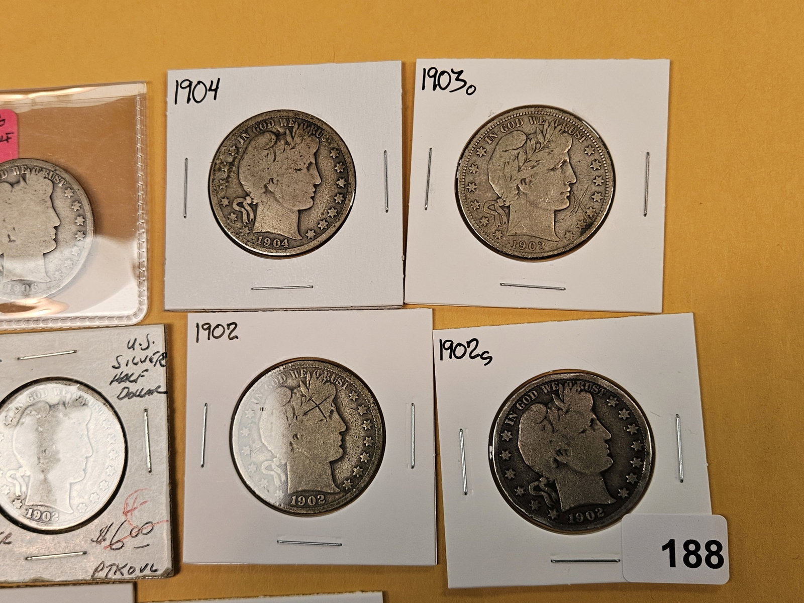 Ten mixed Barber silver Half dollars - 3
