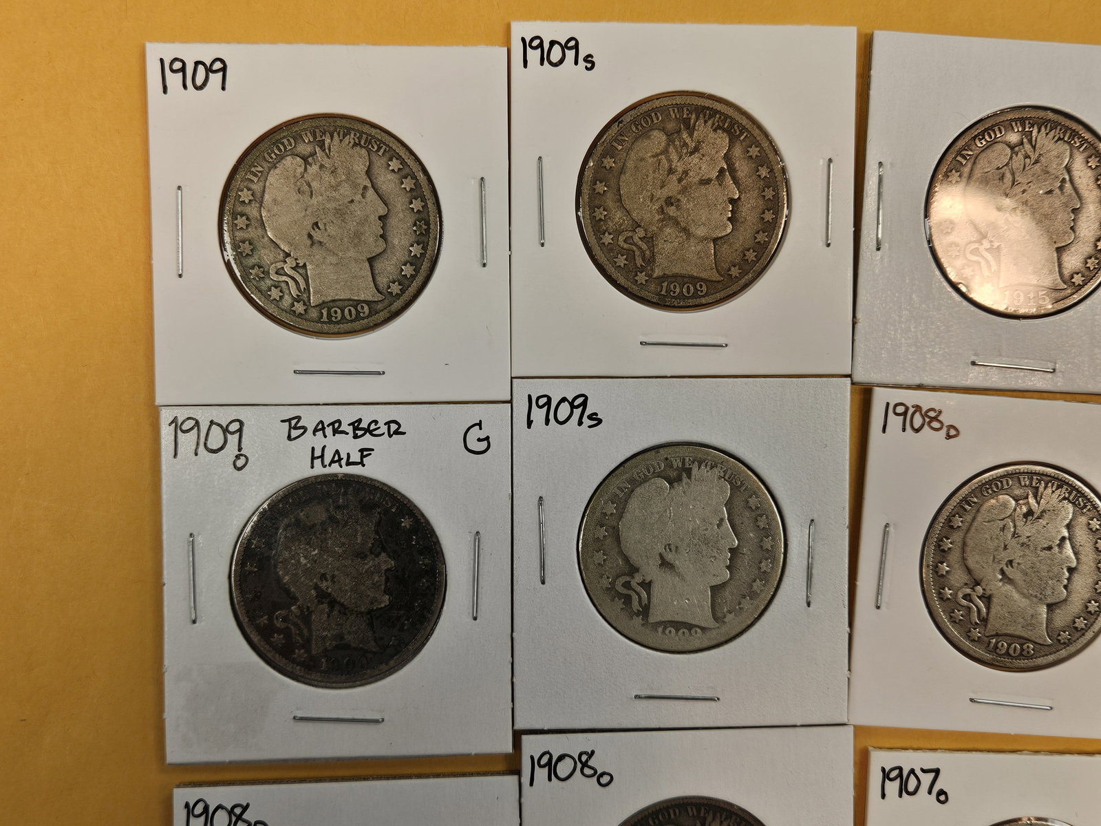 THirteen mixed Barber silver Half dollars - 2