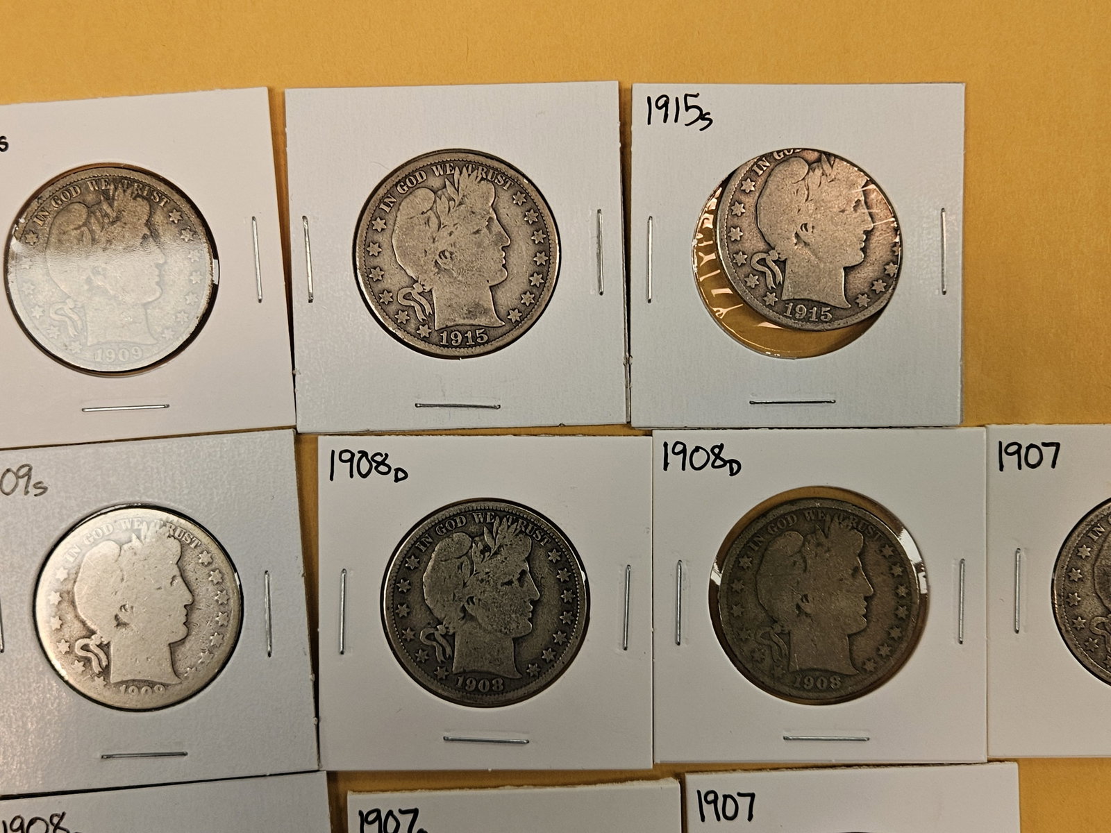 THirteen mixed Barber silver Half dollars - 3