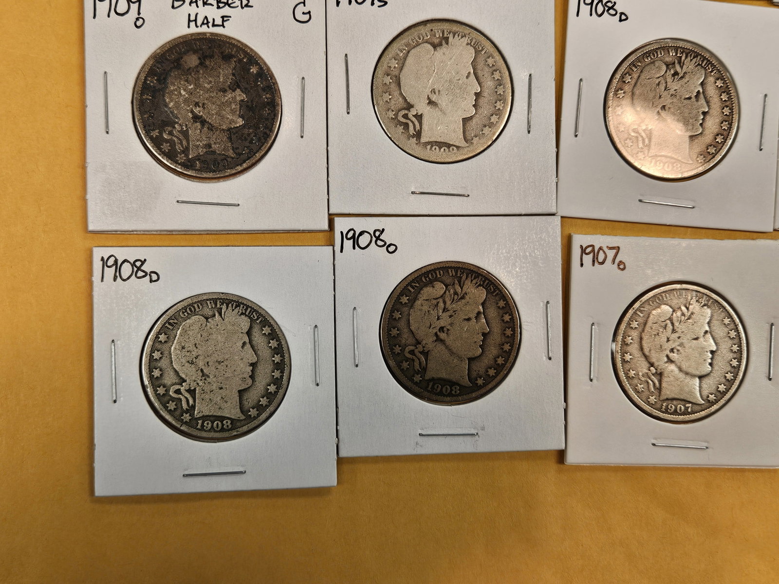 THirteen mixed Barber silver Half dollars - 4