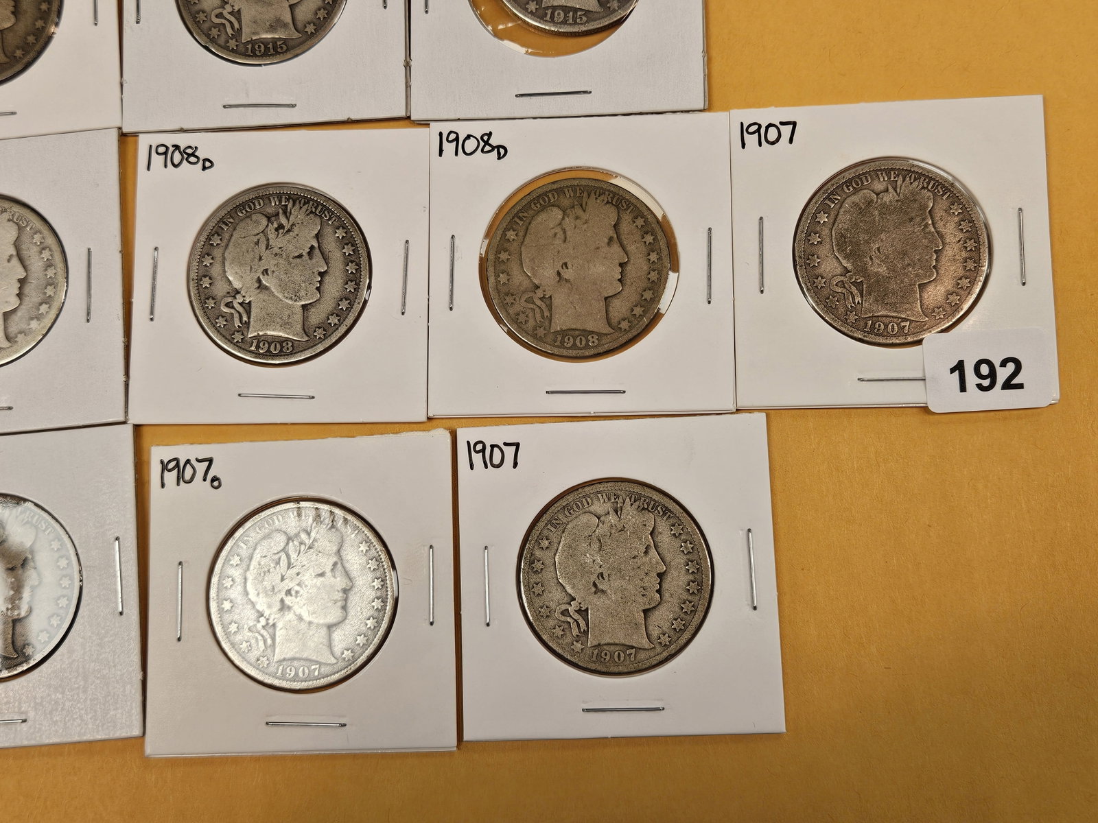 THirteen mixed Barber silver Half dollars - 5