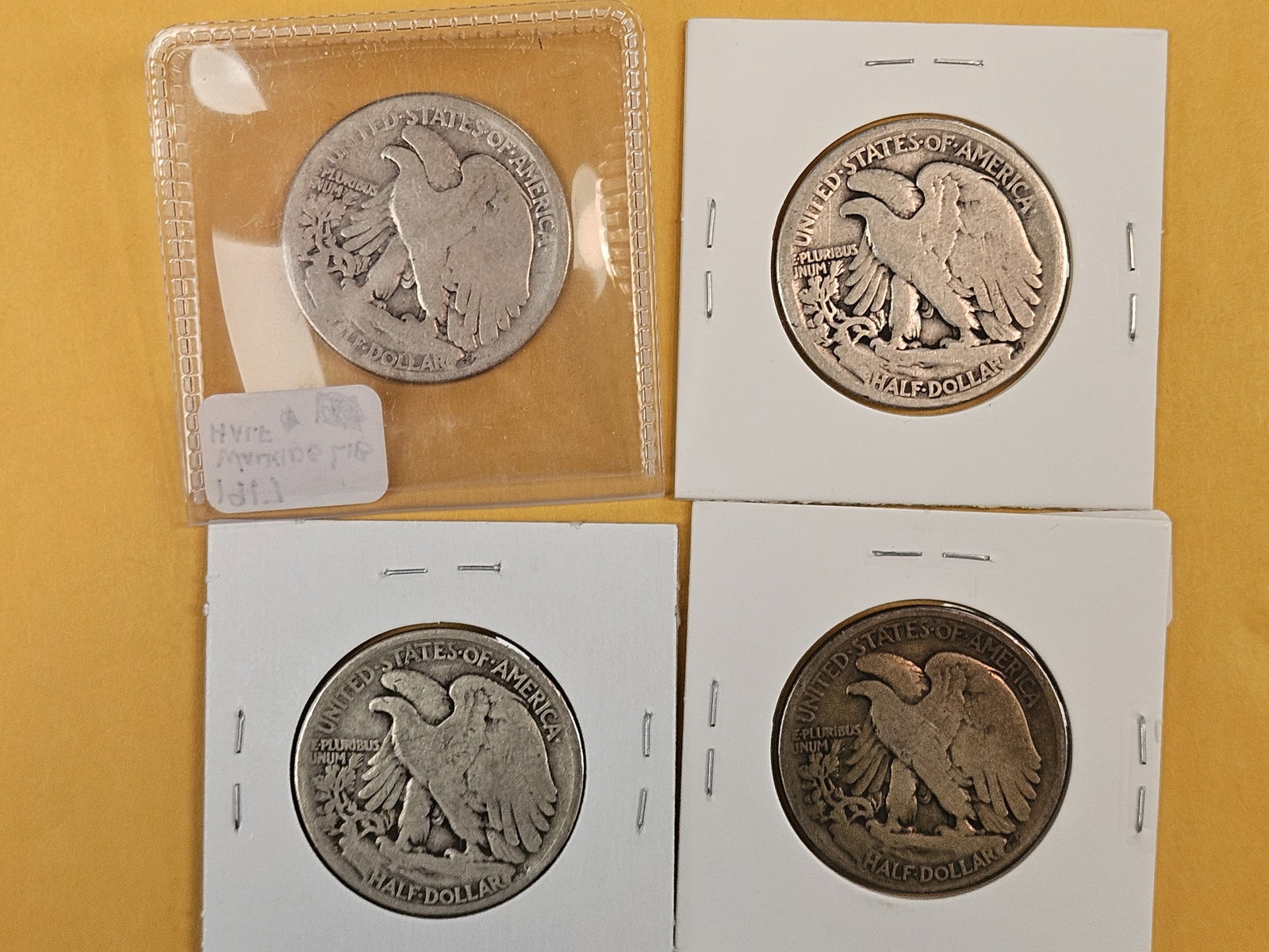 Four Walking Liberty silver half dollars - 2