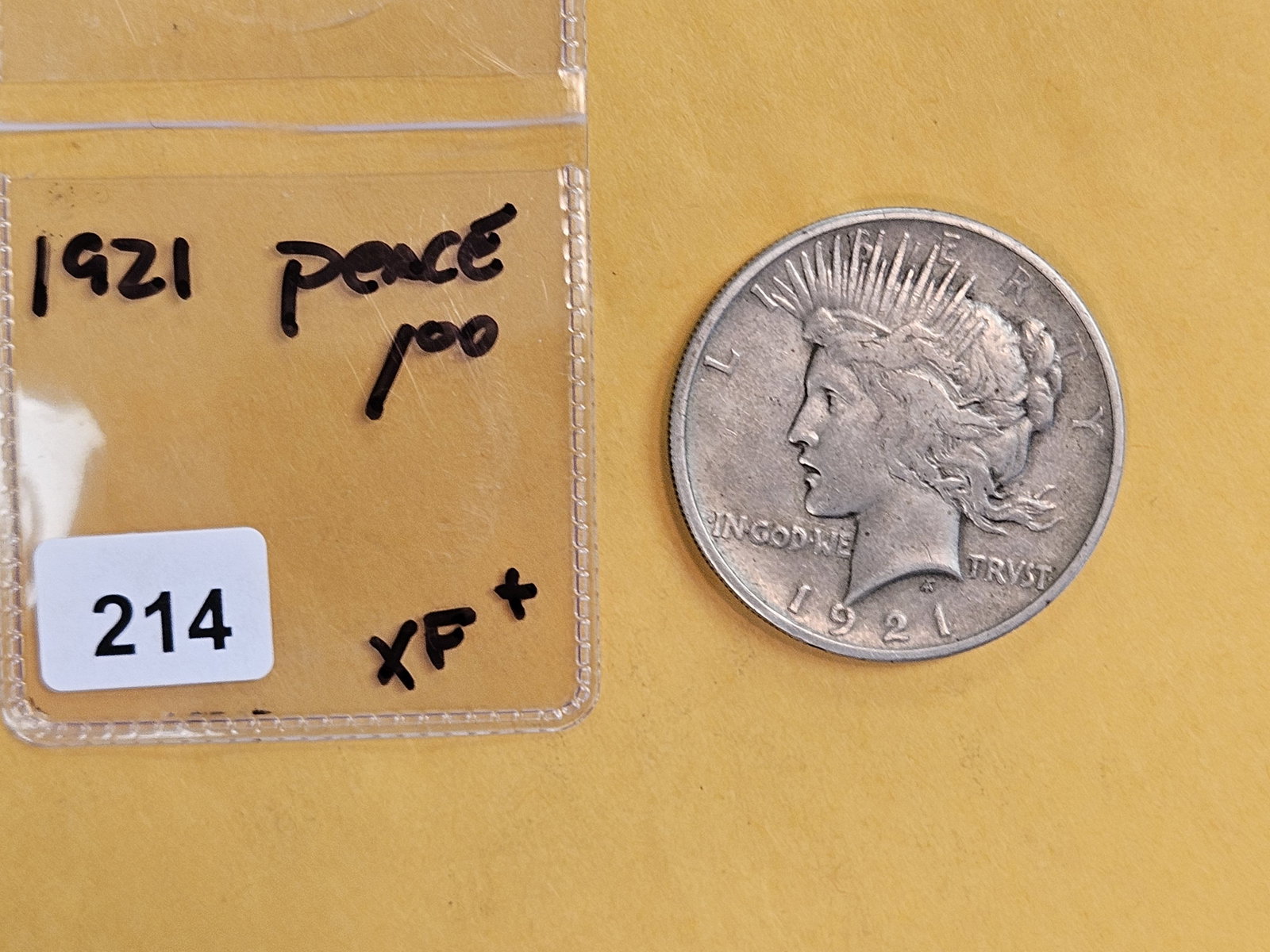 ** KEY DATE ** 1921 Peace Silver Dollar in Extra Fine plus - 2