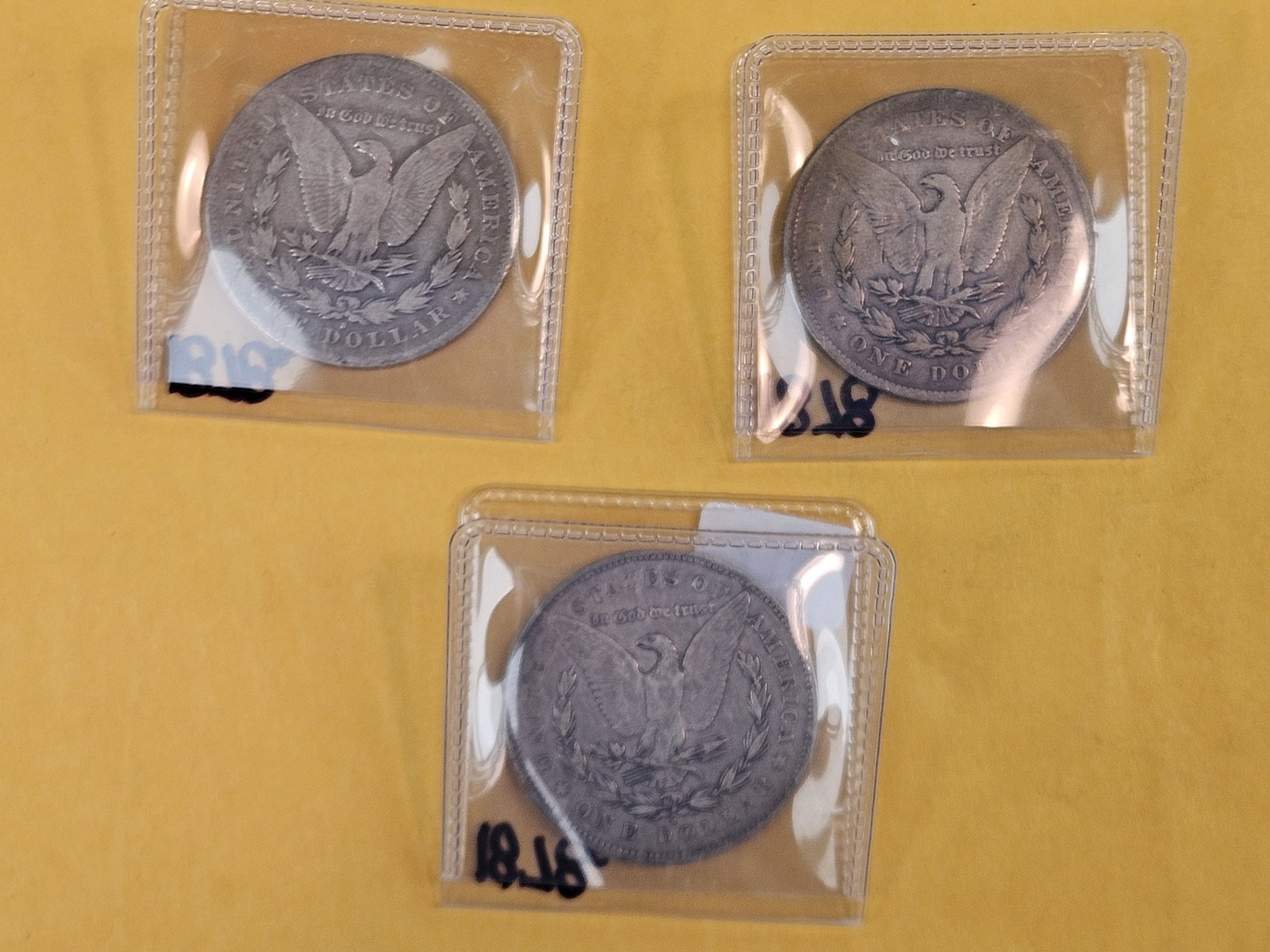 Three Morgan Silver Dollars - 2
