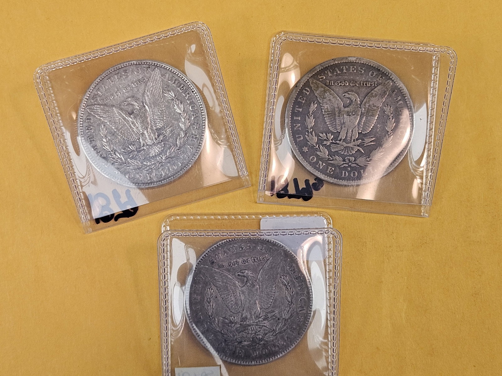 Three Morgan Silver Dollars - 2