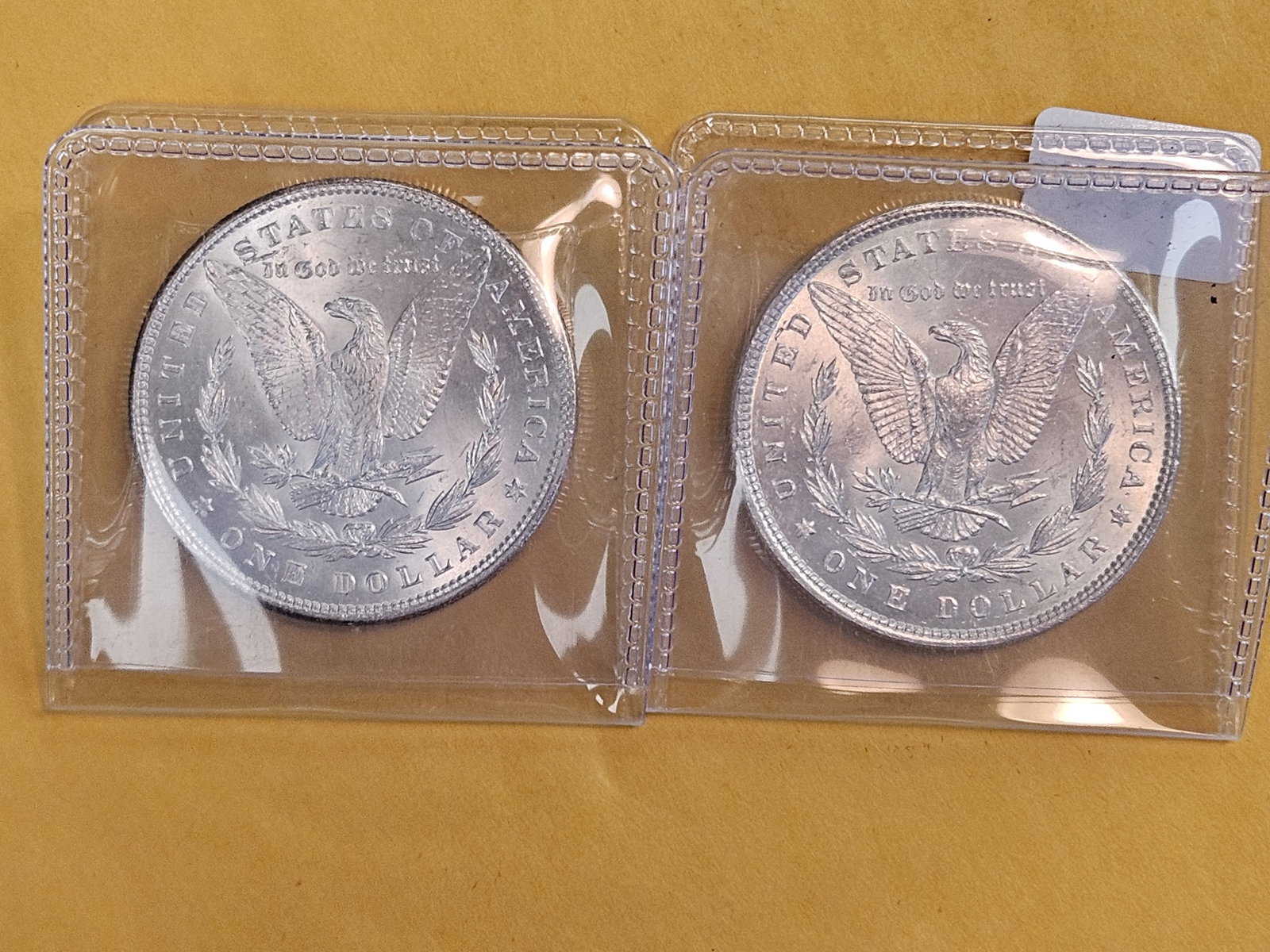 Two Brilliant Uncirculated Morgan Silver Dollars - 3