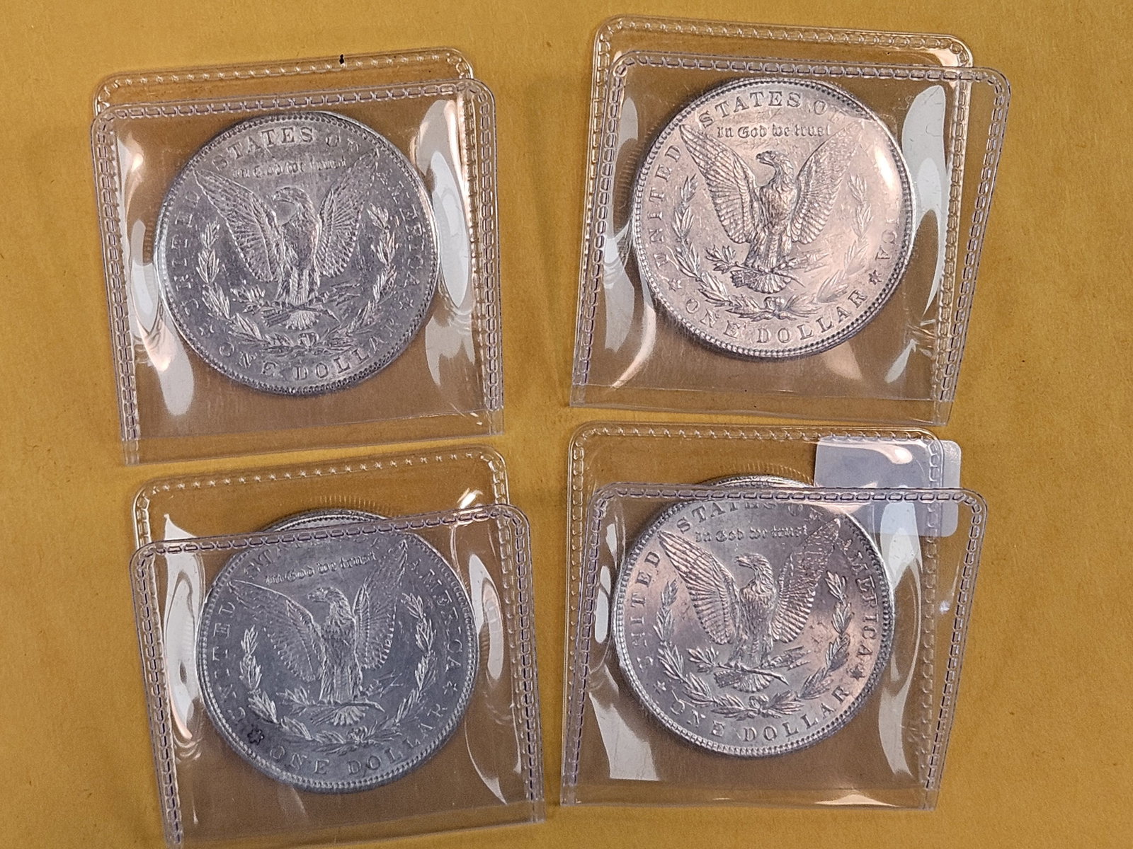 Four Brilliant Uncirculated Morgan Silver Dollars - 3