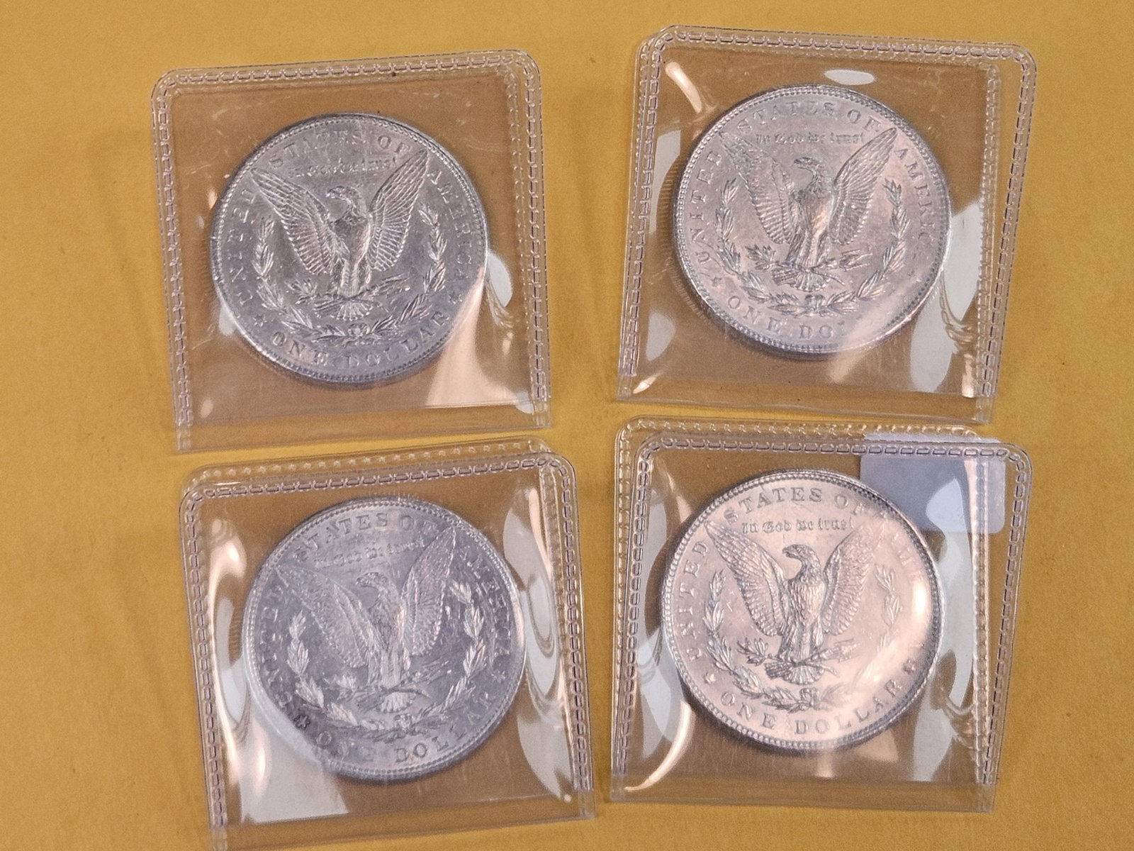 Four Brilliant Uncirculated Morgan Silver Dollars - 4