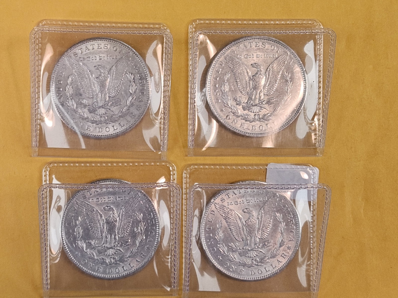 Four Brilliant Uncirculated Morgan Silver Dollars - 3