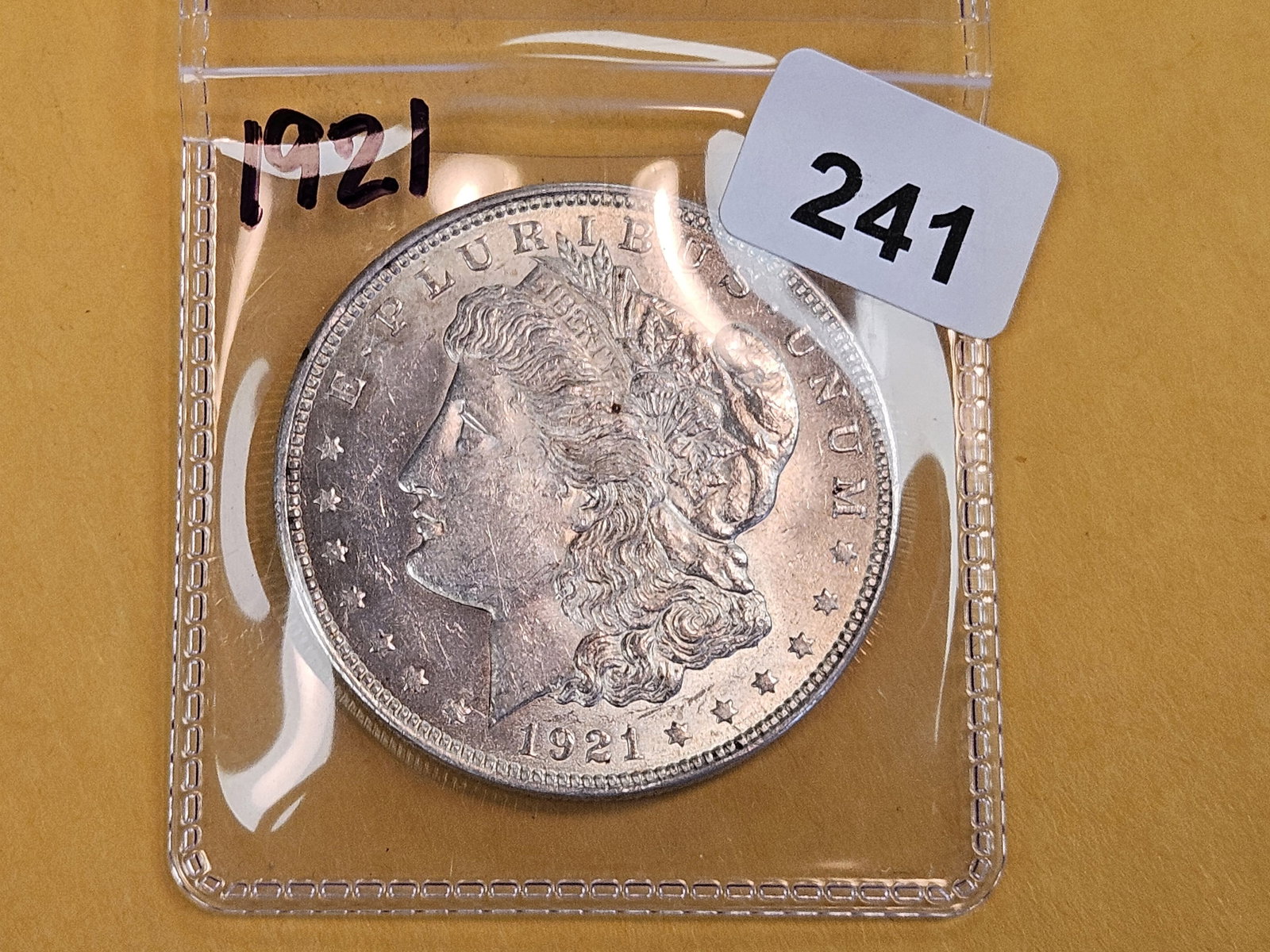 Choice Brilliant Uncirculated 1921 Morgan Silver Dollar - 2