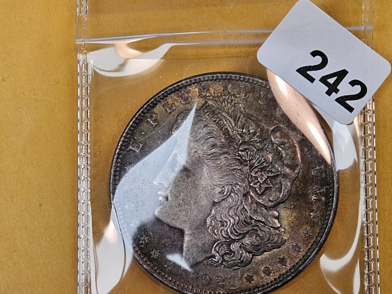 Choice Brilliant Uncirculated 1921 Morgan Silver Dollar - 3