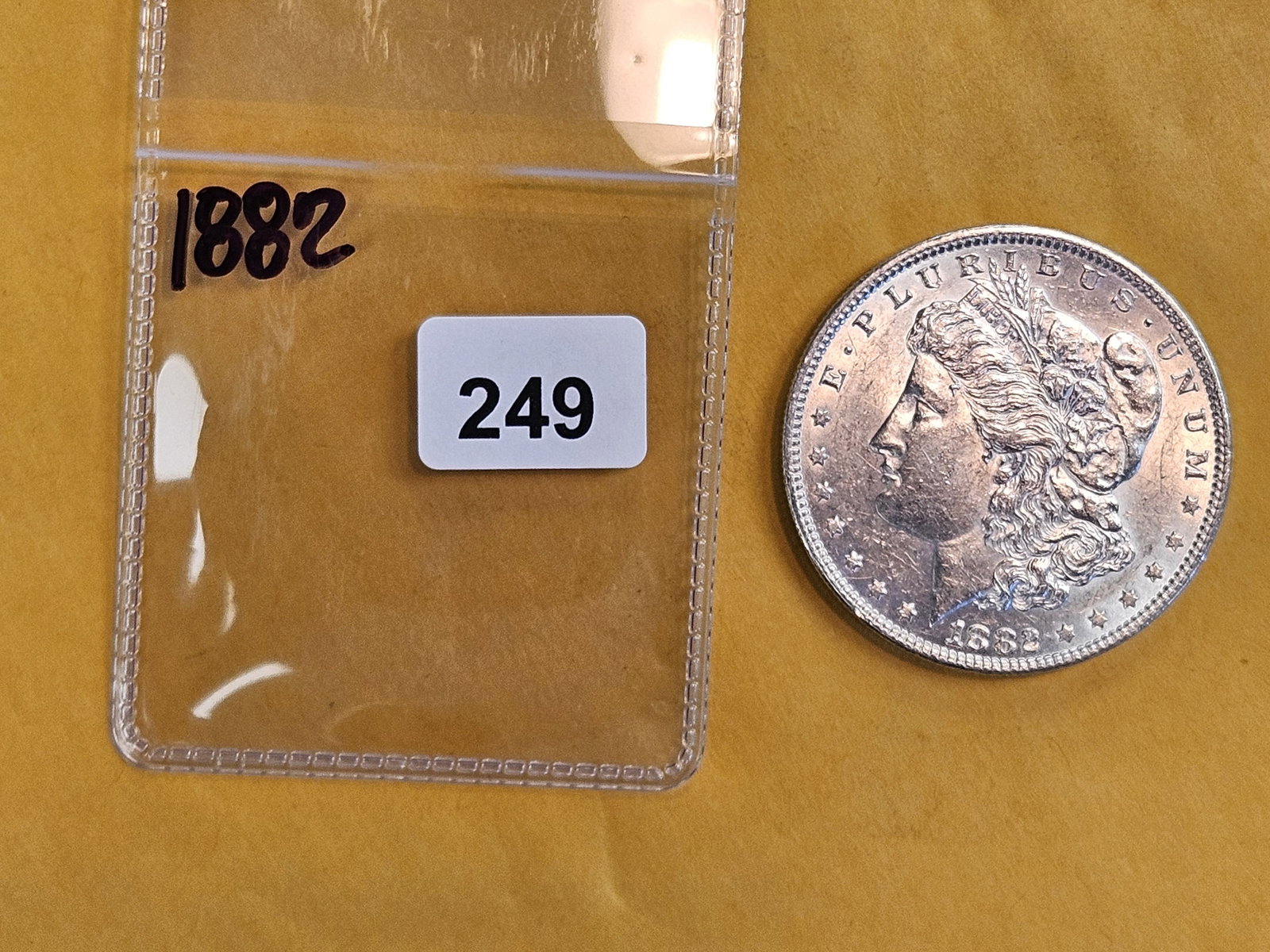 Choice Brilliant Uncirculated 1882 Morgan Silver Dollar - 2