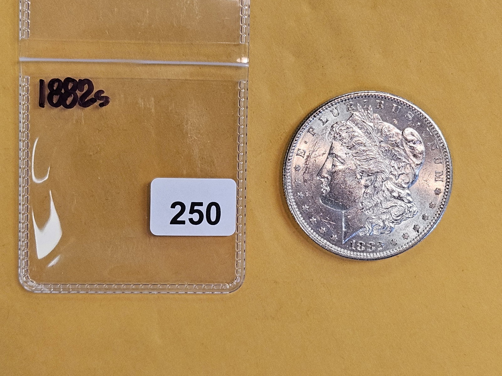 Brilliant Uncirculated plus 1882-S Morgan silver Dollar - 2