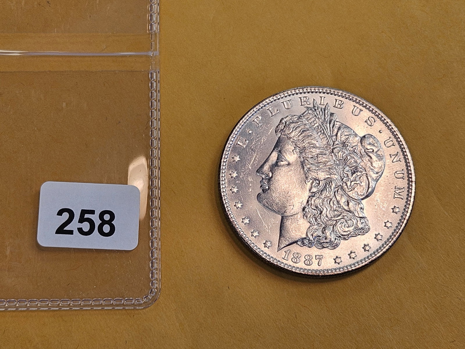 Very Choice Brilliant Uncirculated 1887 Morgan Silver Dollar - 2