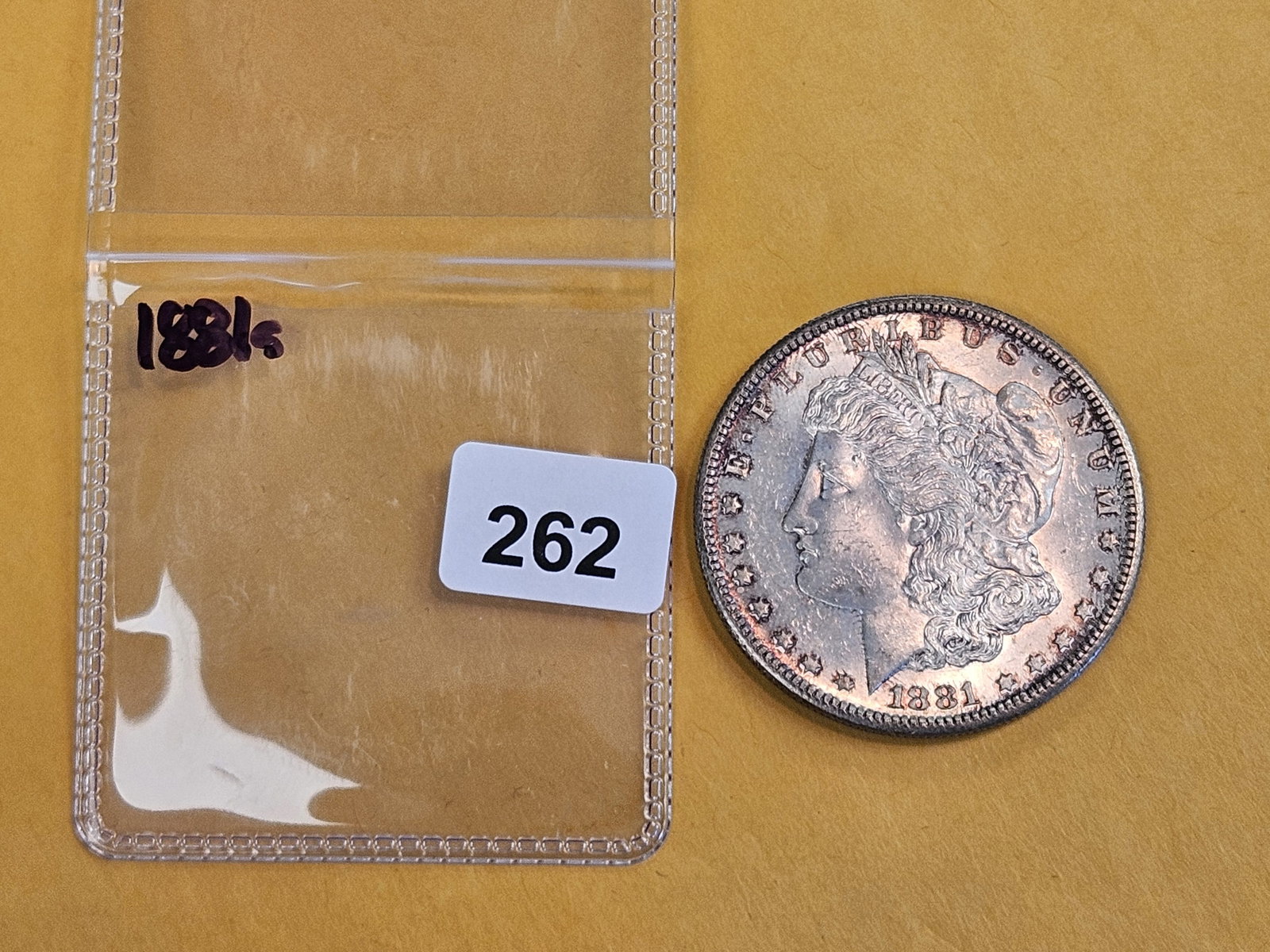 Choice Brilliant Uncirculated Plus 1881-S Morgan Silver Dollar - 2