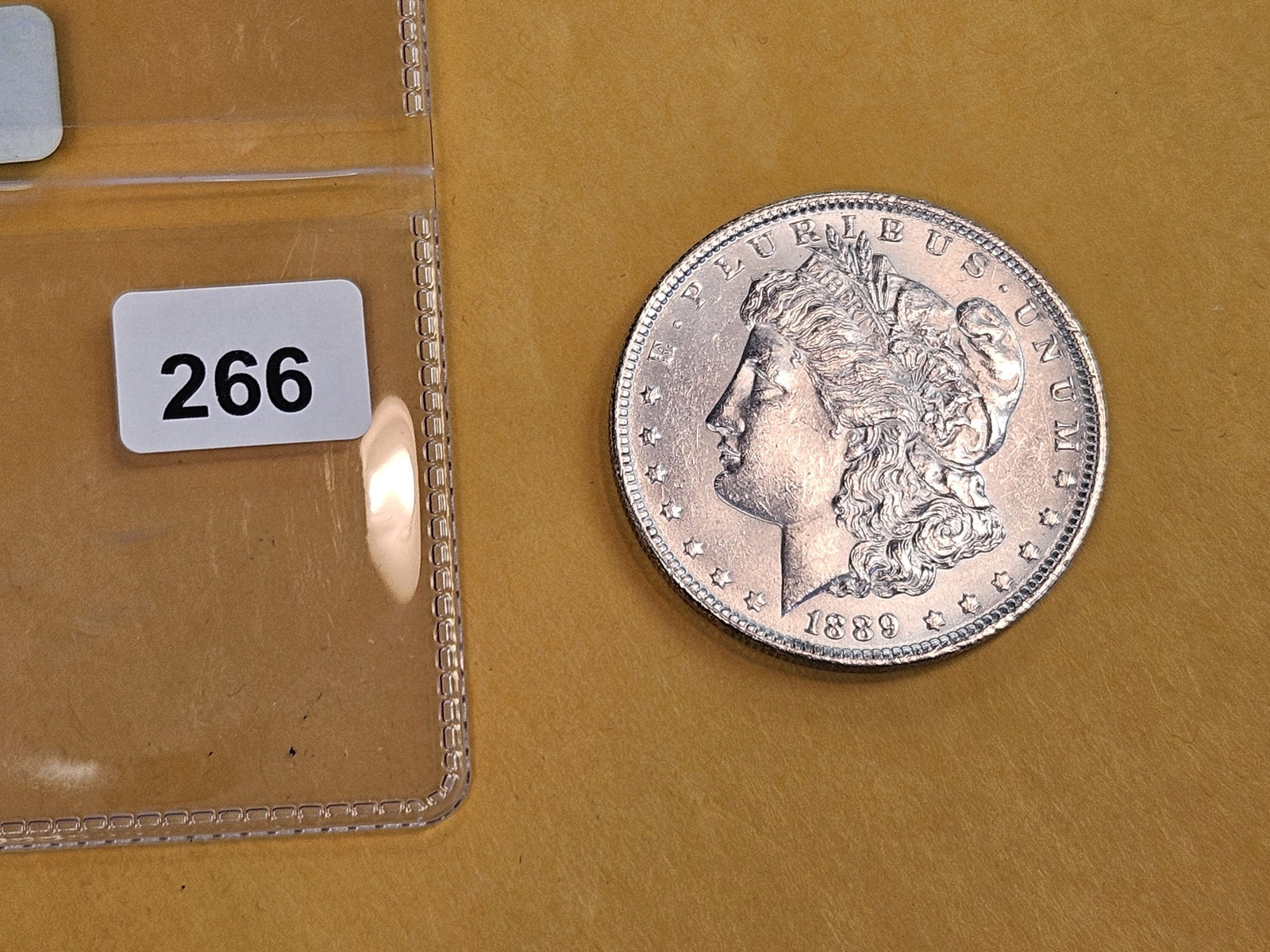 Choice Brilliant Uncirculated 1889 Morgan Silver Dollar - 2