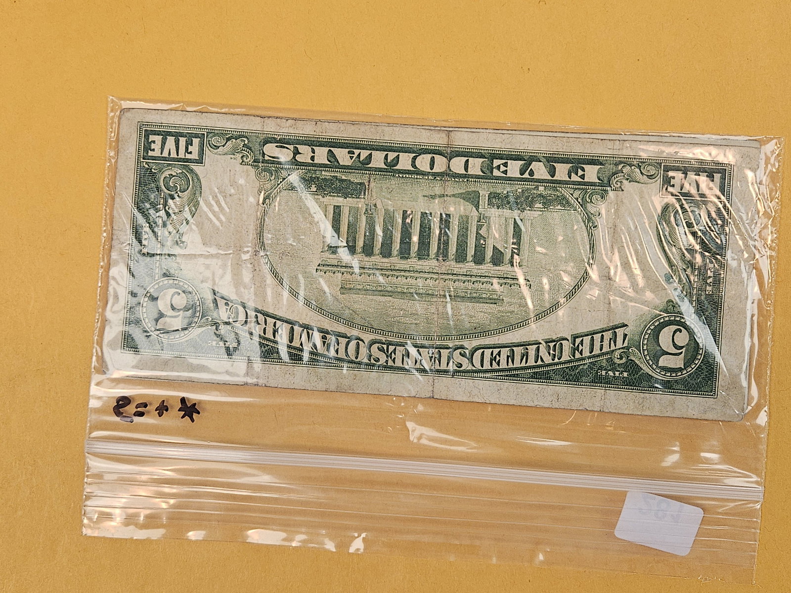 Five $5 Dollar Red Seal STAR Replacement US Notes - 2